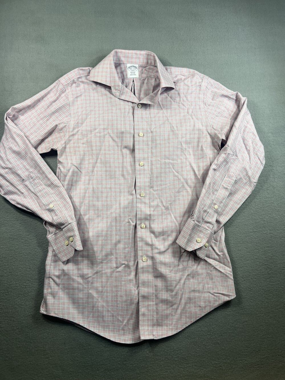 Men's Brooks Brothers Long Sleeve Dress Shirt Regent 14.5-2/3 Blue White